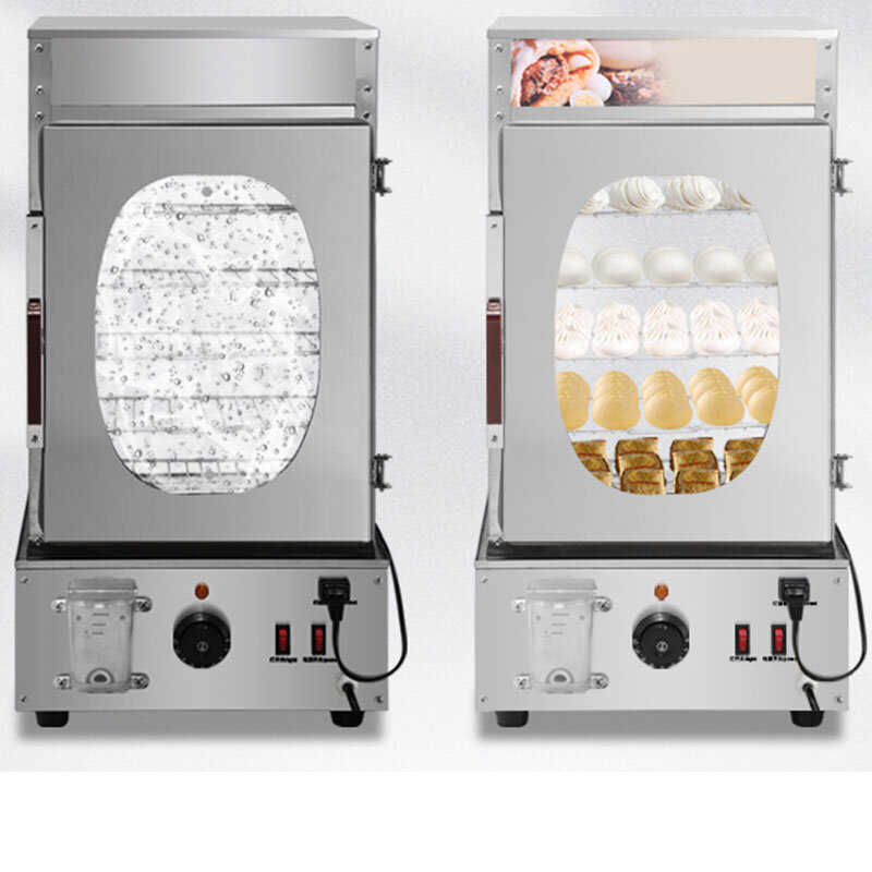 Forno de cozimento comercial desktop máquina de cozimento pão de vidro caixa de conveniência loja vapor isolamento gabinete