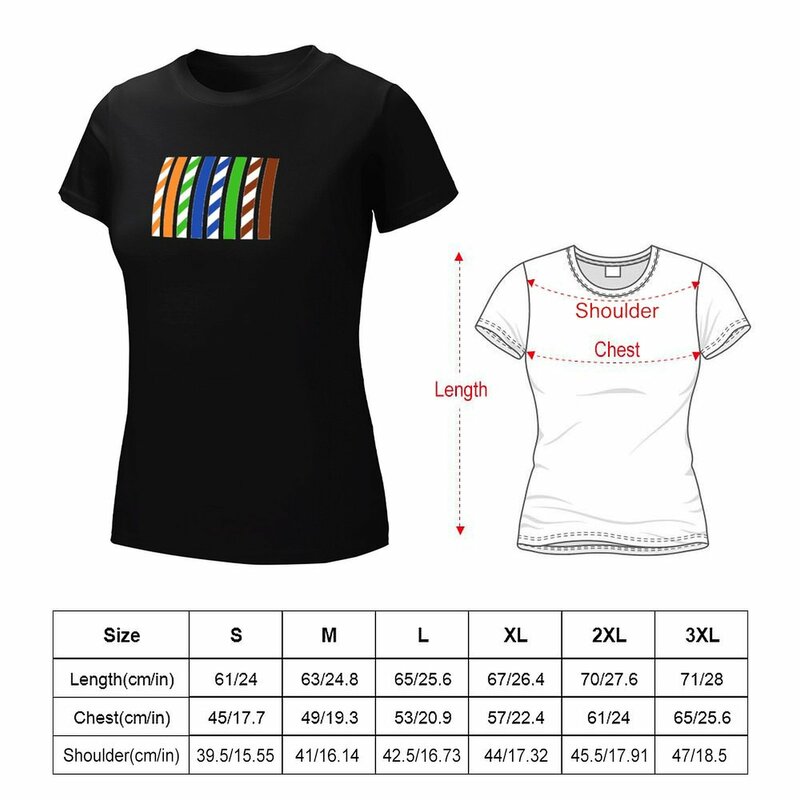 T-shirt con cablaggio Ethernet camicetta vestiti carini t-shirt donna