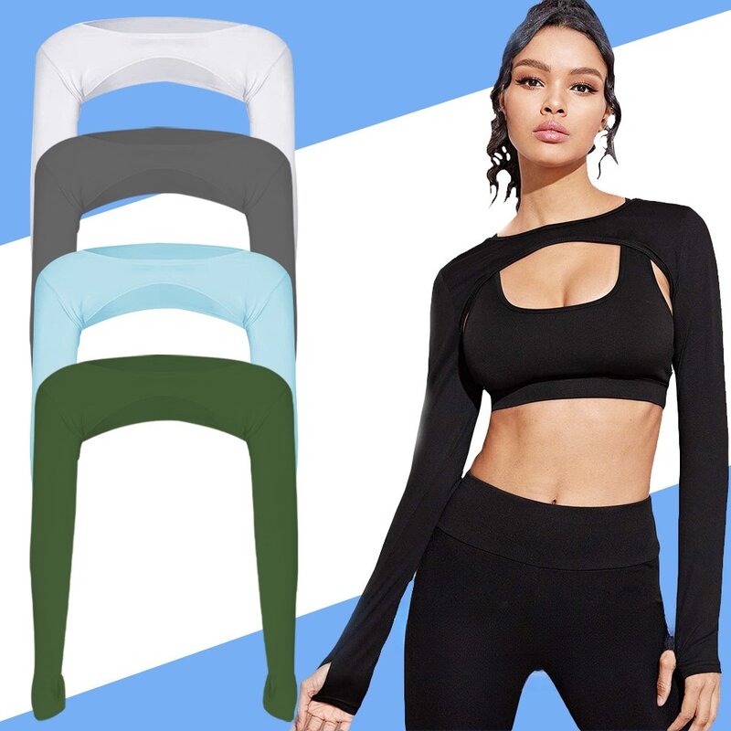 Chaleco de manga larga para mujer, ropa moldeadora de Fitness, ultrafina, Sexy, cubierta deportiva, protector solar