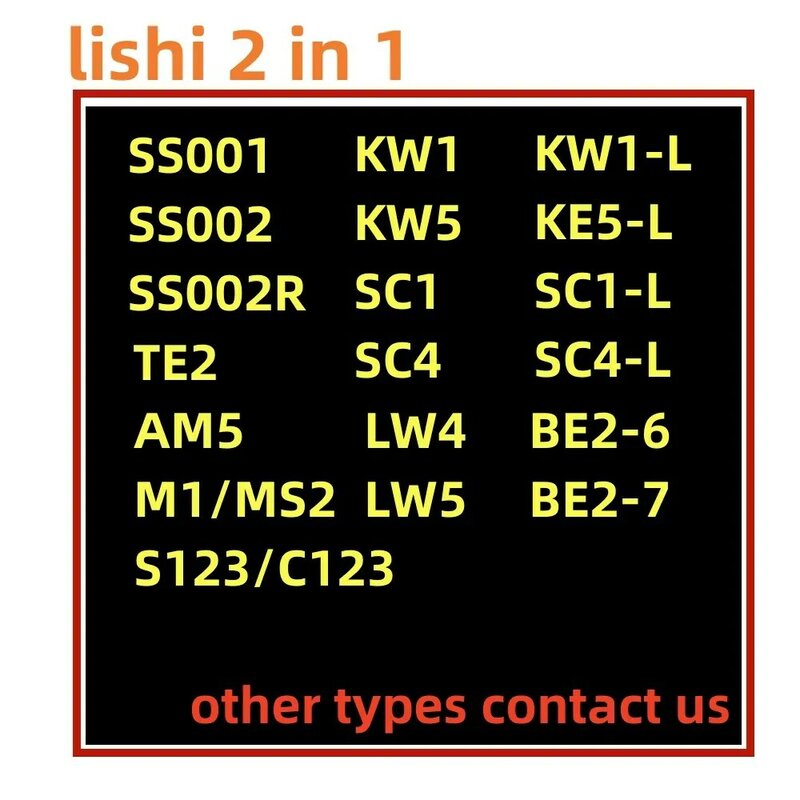 Lishi 2 en 1, 2 en 1, SS001, SS002, SS002R, otros tipos, contáctanos