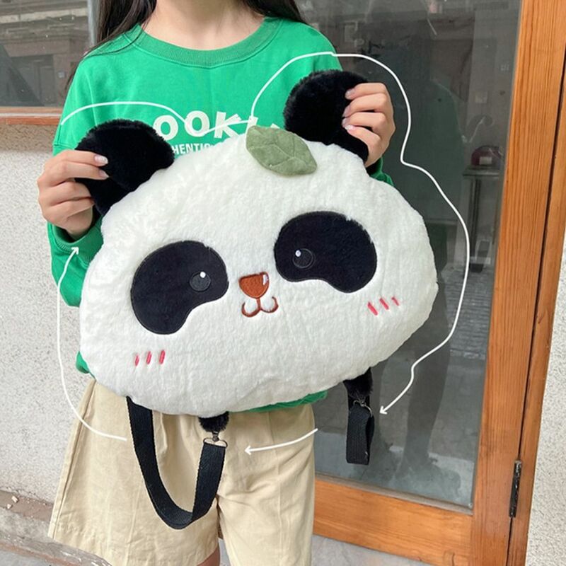 学生のための動物のパンダのバックパック,大容量,韓国スタイル,詰め込み,ショルダーバッグ,漫画