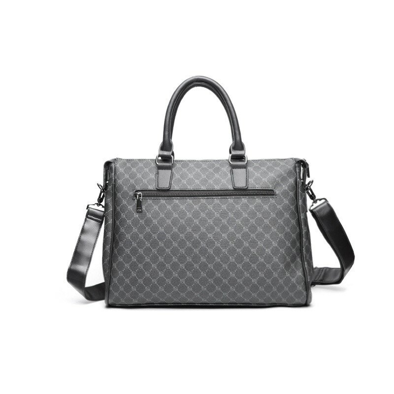 Fashion Black Leather Briefcase Designer Laptop Business Word Handbag for Men Work Bags High Qality Men Shoulder Bag Brand