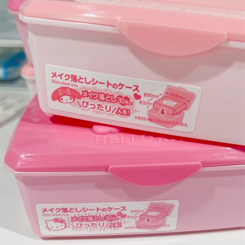 Kawaii My melodys Storage Box Cartoon Cute Flip Style Girls Jewelry Lipstick Small Item Multi-purpose Dustproof Storage Boxs