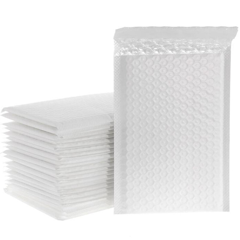 White 100pcs 18x23cm Bubble Mailers Poly Padded Mailing Packaging Self Seal Foam Envelope Bags Shipping Gift for Envelopes Bag