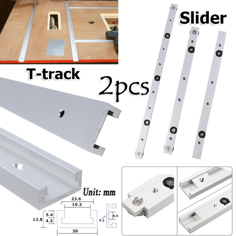 Aluminium Alloy Slot Miter Track / Slider for Router Table Saw Miter Carpenter DIY Woodworking Tool