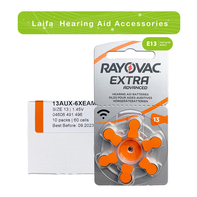 Rayovac-ExtraZinc Hearing Aid Battery, Air Performance, A312, A13, A10, A675, PR41, P13 Baterias, Frete Grátis, Dropship, 60 Pcs