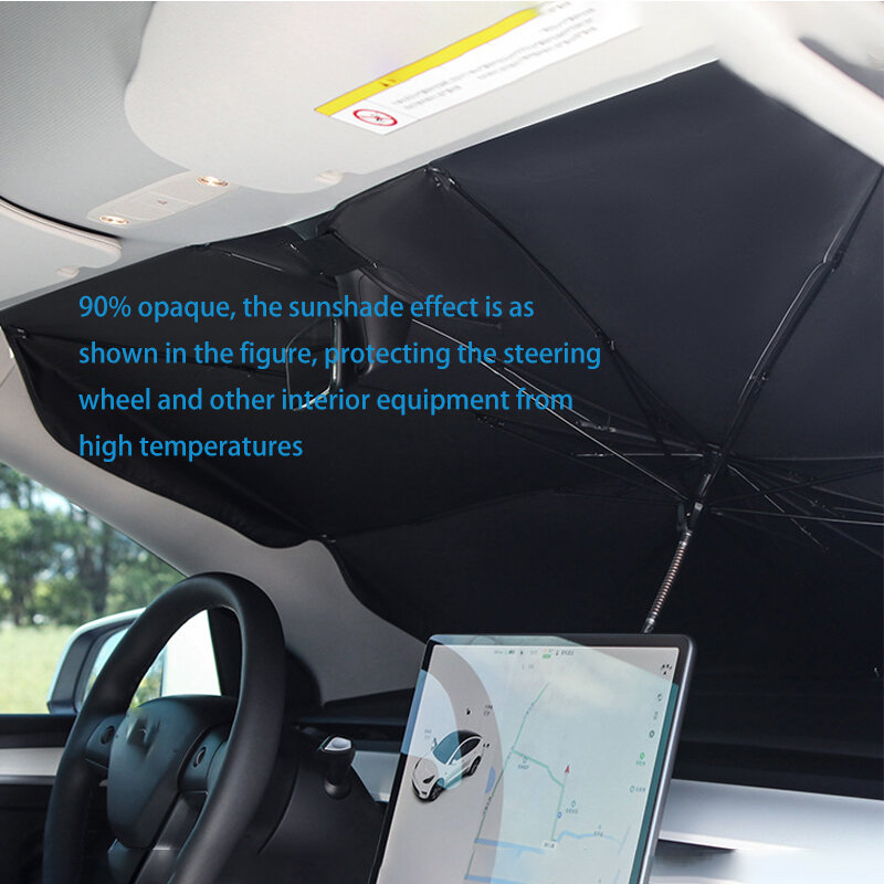 Kerai mobil depan, tabir surya mobil dapat ditarik, isolasi panas kaca depan