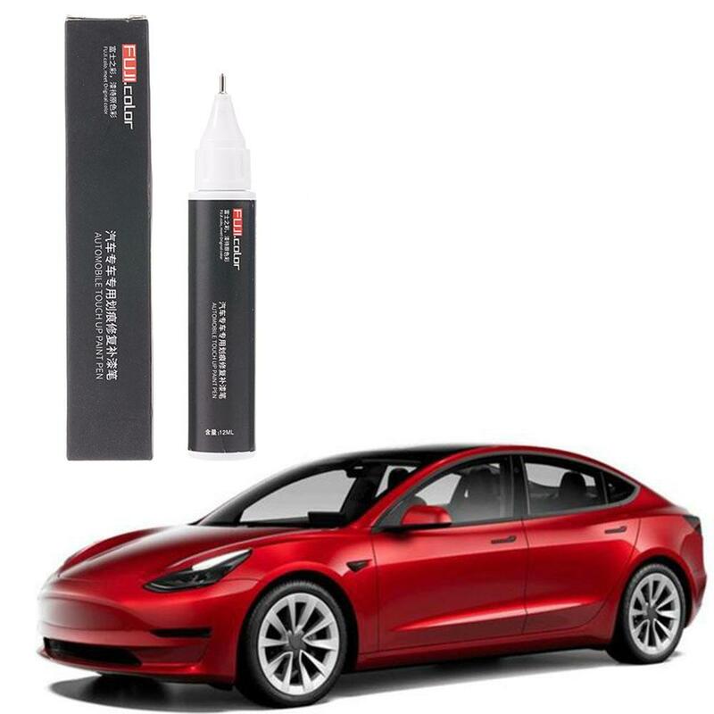 สำหรับ Tesla รุ่น3 X Y S ปากกาลบรอยขีดข่วนรถยนต์ปากกาทาสีซ่อมสีรถปากกาทาสีจัดแต่งทรงผมอะไหล่ดุมล้อ