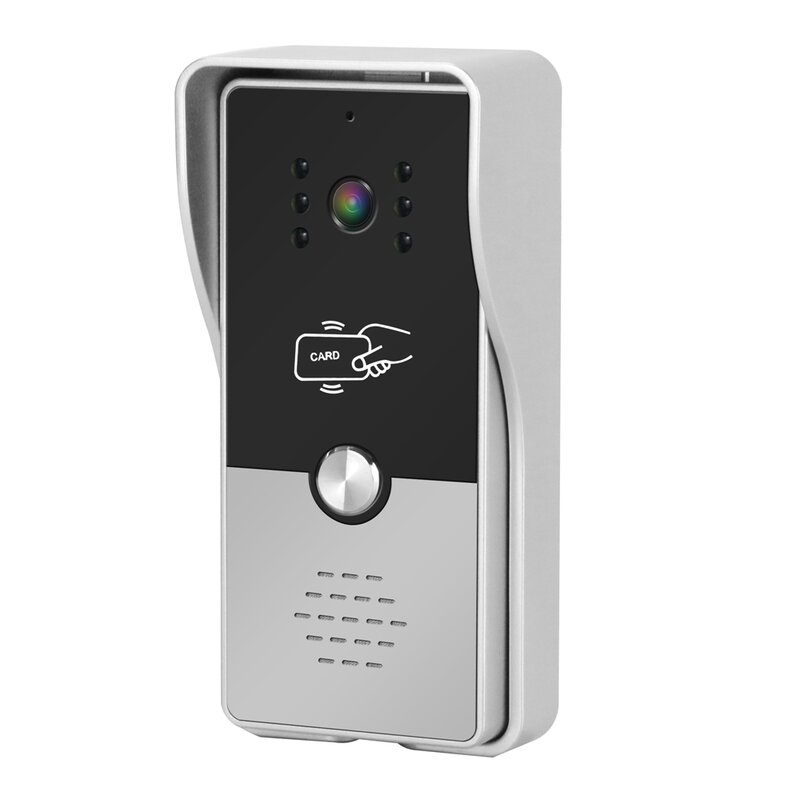 Проводной дверной звонок Indomita, уличная панель вызова, аналоговый сигнал 1000TVL RFID 13,56 МГц, разблокировка, видеодомофон, 4-проводное соединение