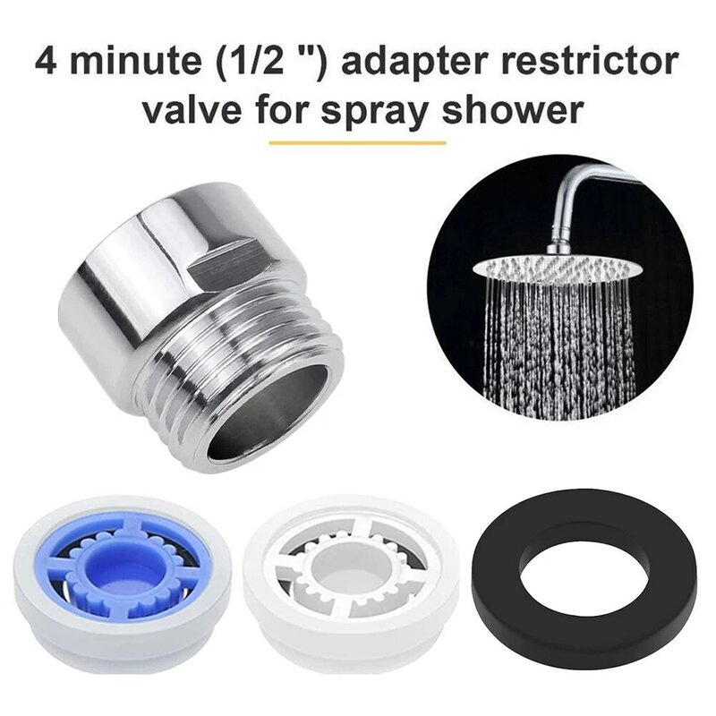 Flow Reducer Limiter Shower Adapter 1/2 Inch Bathroom Accesessories Flow Regulator Restrictor Durable Practical