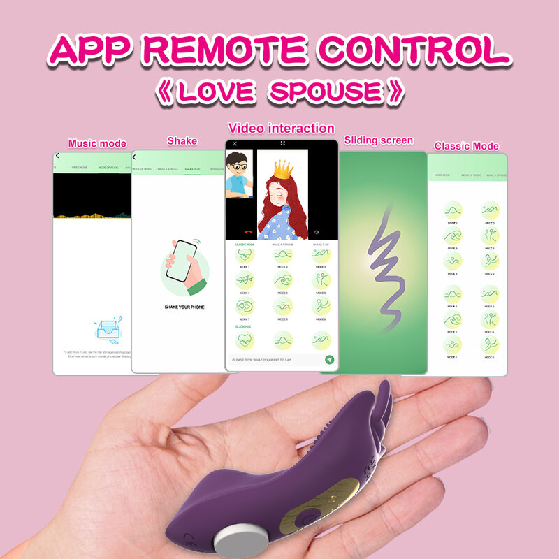 Vibratore del clitoride senza fili per le donne App telecomando farfalla masturbatore vibrante stimolatore della Vagina del clitoride indossabile Sexshop