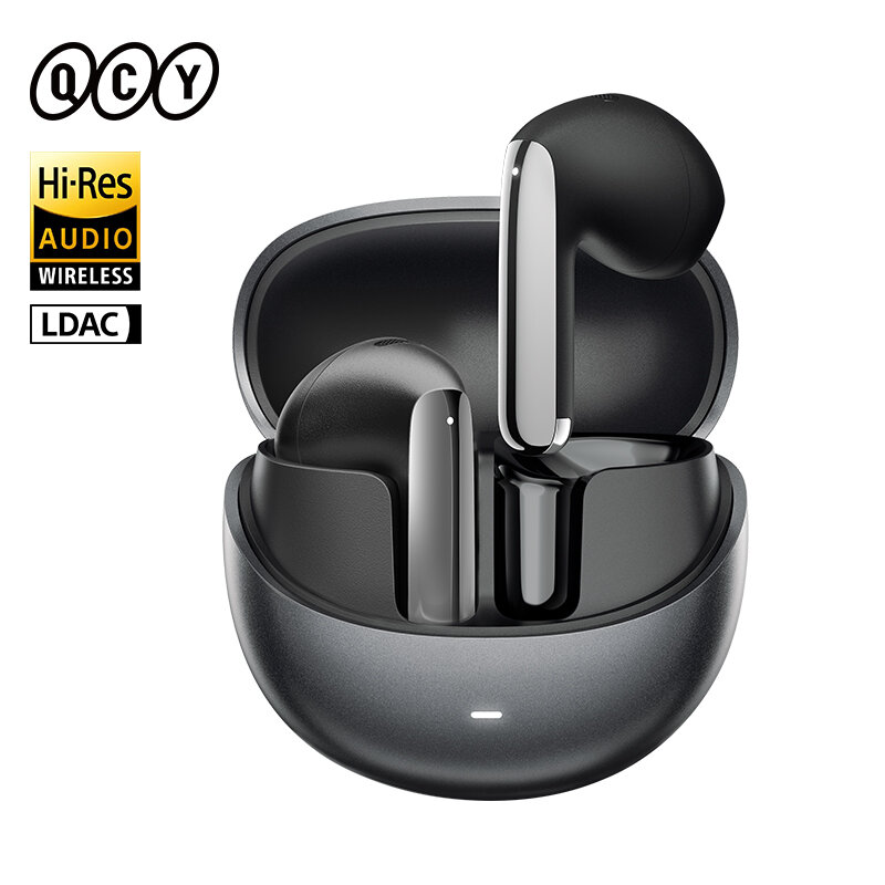 QCY HT10 AilyBuds Pro+ ANC Wireless Earphone Hi-Res Audio with LDAC Bluetooth 5.3 Earbuds 6 Mic AI HD Call Multipoint Connection