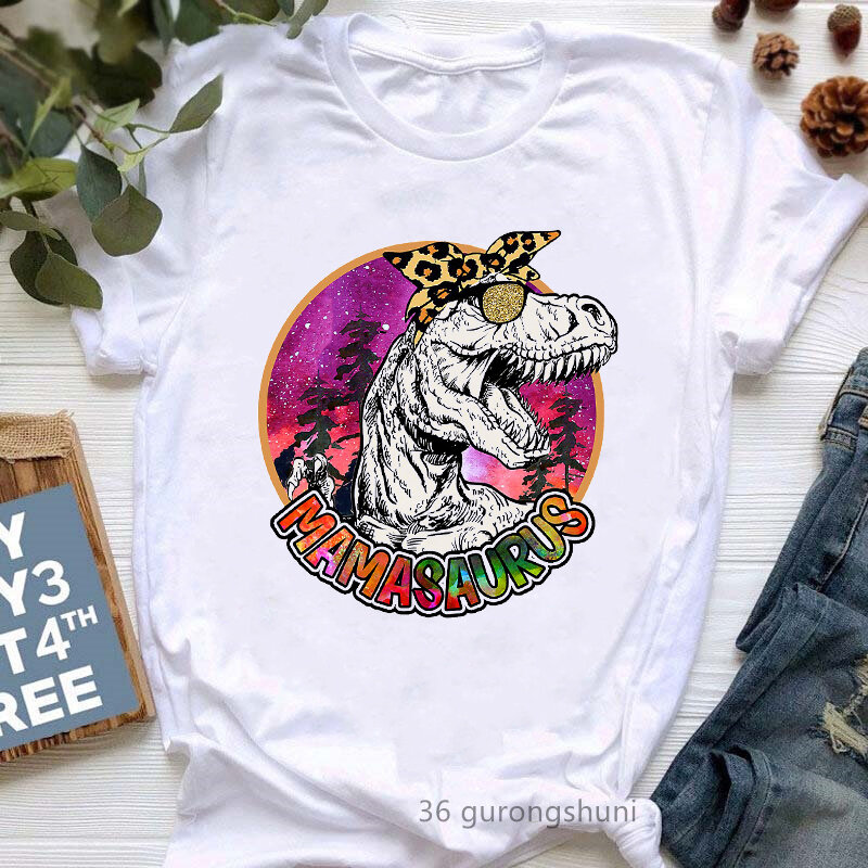 Camiseta engraçado do dinossauro jurássico do presente do dia das mães do sexo feminino t
