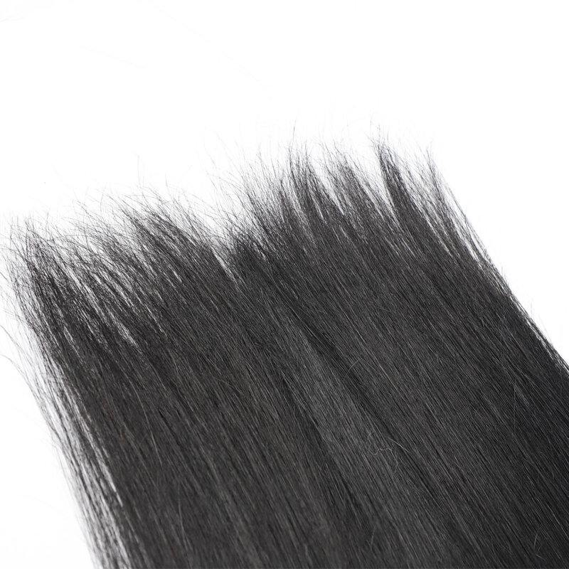 Extensiones de cabello humano liso de 8-28 pulgadas, mechones de pelo Natural indio, negro, tejido liso, grueso, venta al por mayor