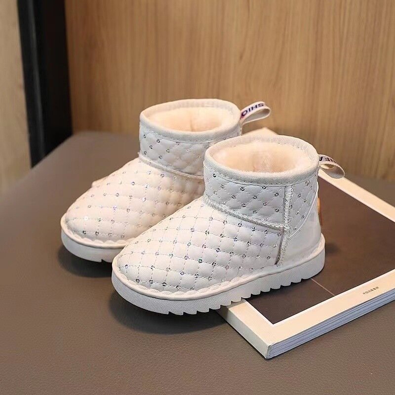 Children Boots For Girls Boys Baby Fleece Warm Snow Girl Shoes Ankle Boots Sapato Waterproof  Winter Boot Cotton Kids Girl Shoes