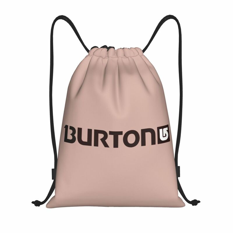 Burtons Arrow Logo Snowboards Drawstring Backpack Women Men Sport Gym Sackpack Portable Training Bag Sack