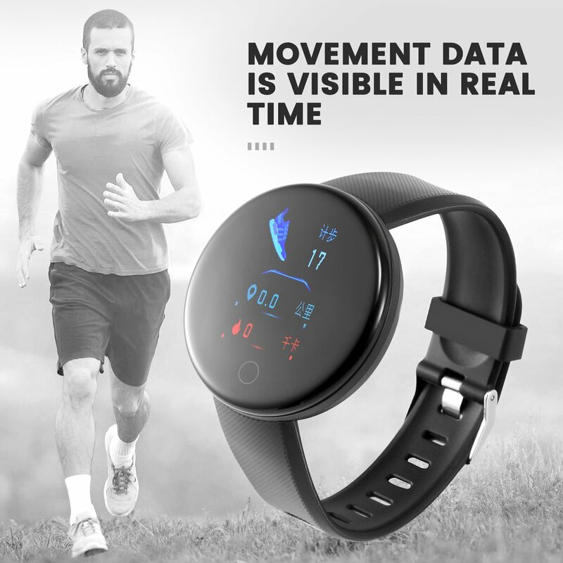 D18S Smart Bracelet Wireless Information Reminds Exercise Heart Rate Sleep Monitoring Call Pedometer Touch Sensor Smart Watch