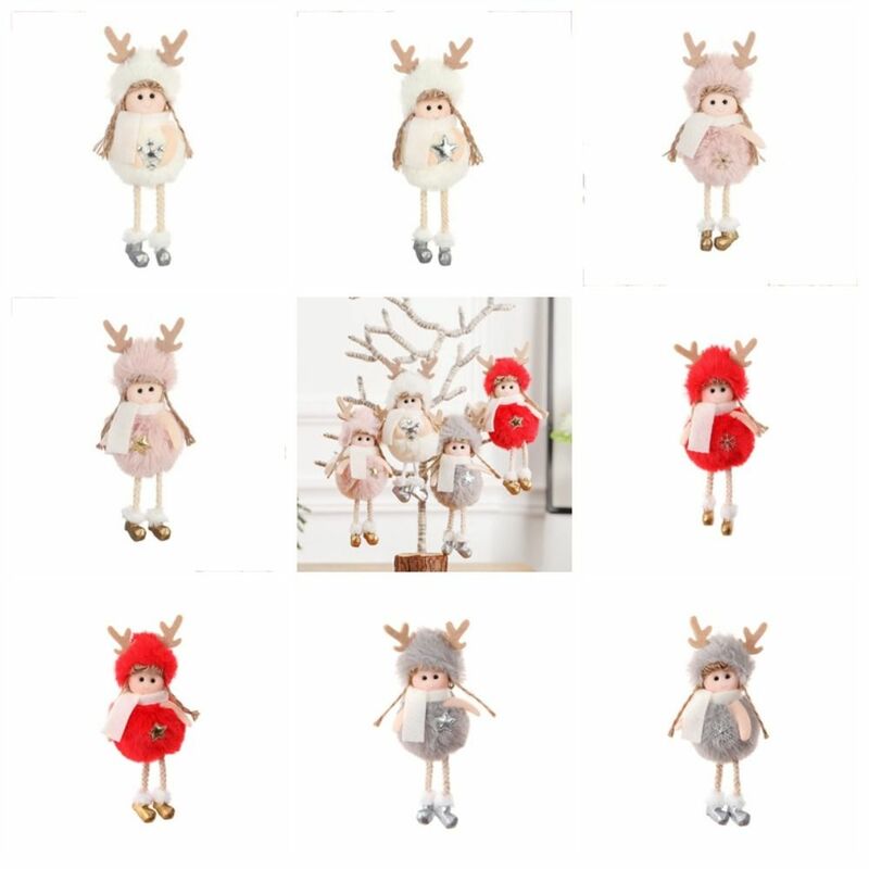 Plush Xmas Tree Hanging Ornaments Durable Fashionable Angel Doll Plush Gauze Skirt Angel Cute Angel Doll Pendant Kids Gifts