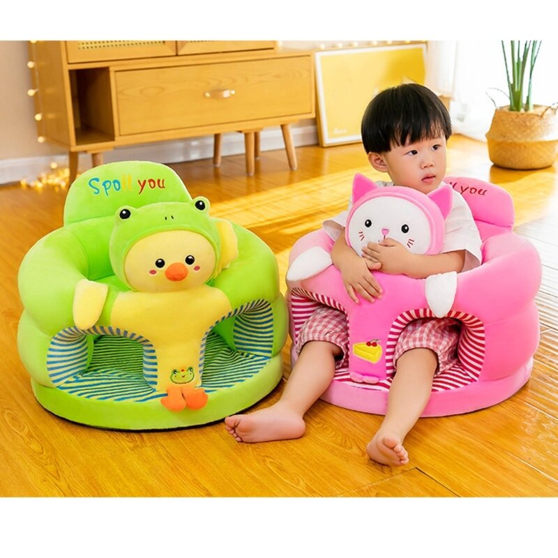 Cadeira sofá apoio para bebê unissex desenho animado adorável animal Padrão para aprender a sentar