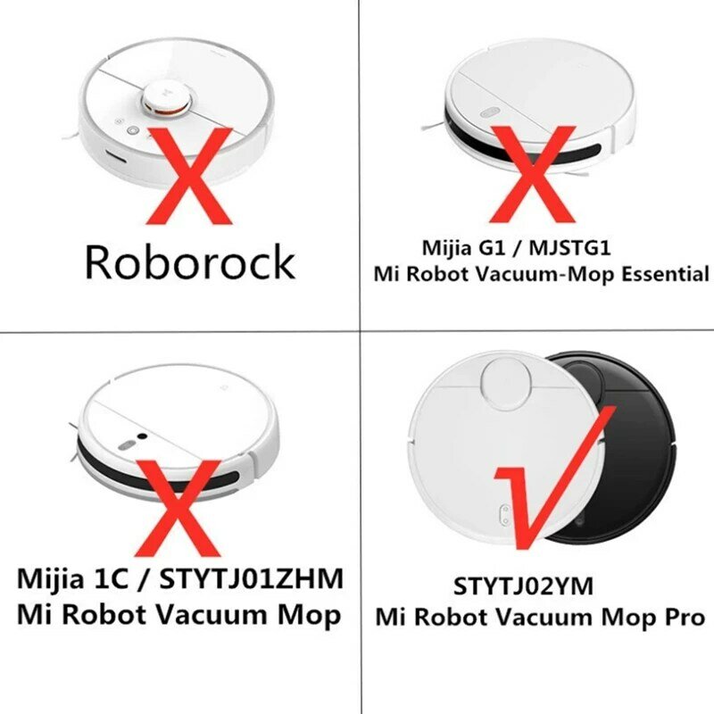 Peças sobressalentes para Xiaomi Mi Robot Vacuum-Mop Pro, Escova Lateral Principal, Mop Panos, Filtro Hepa, STYTJ02YM, 3C Aspirador, 7Pcs