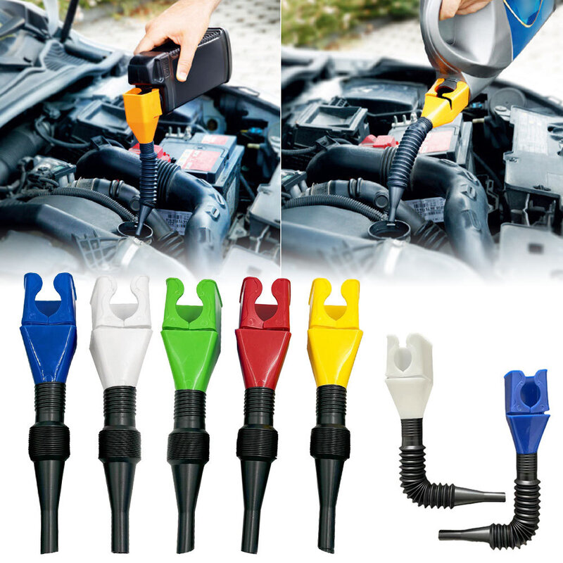 Motorcycle Refueling Funnel Telescopic Car Engine Oil Gasoline Filter Transfer Foldable Plastic Funnels Auto Accessories