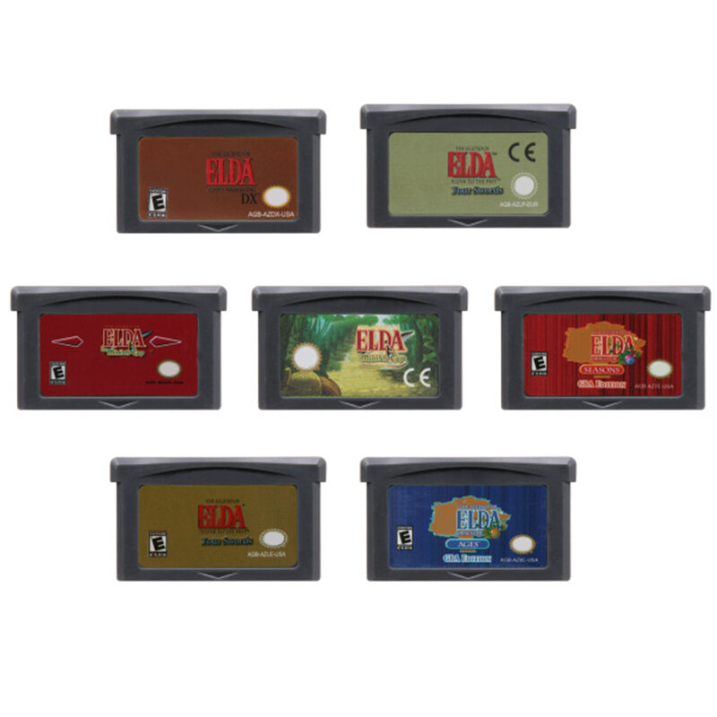 GBA لعبة خرطوشة 32 بت لعبة فيديو بطاقة وحدة التحكم زيلد سلسلة وصلة إلى الماضي الصحوة DX Minish غطاء أوراكل من الأعمار مواسم