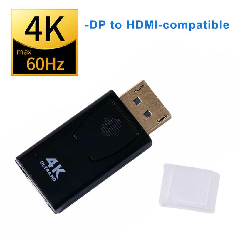 4K DisplayPort to HDMI-compatible Adapter Converter Display Port Male Mini DP to Female TV Cable Adapt Video For PC TV Cable