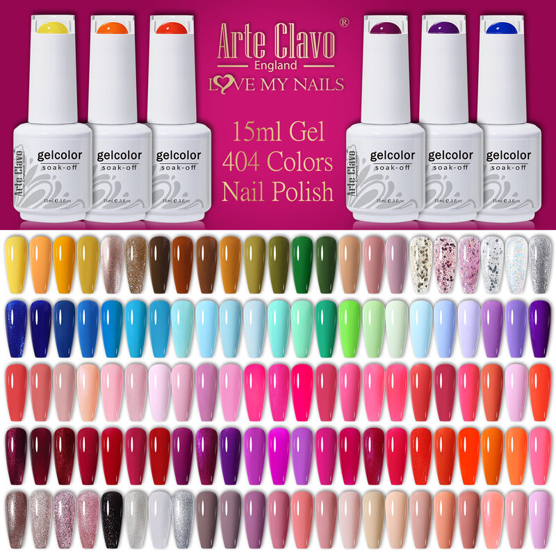 Arte Clavo-esmalte de uñas en Gel, barniz híbrido para manicura semipermanente, LED UV, Rosa Nude, 15ml