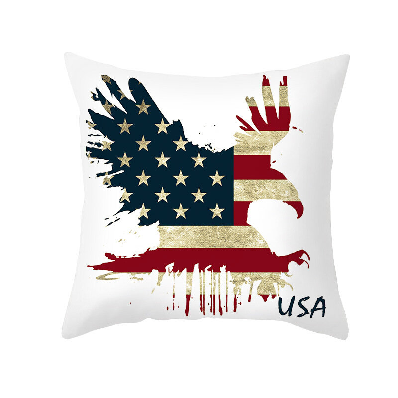 Nowy dzień niepodległości druk cyfrowy flaga amerykańska flaga lniana poduszka poduszka podróżna okładka poduszki dekoracyjne