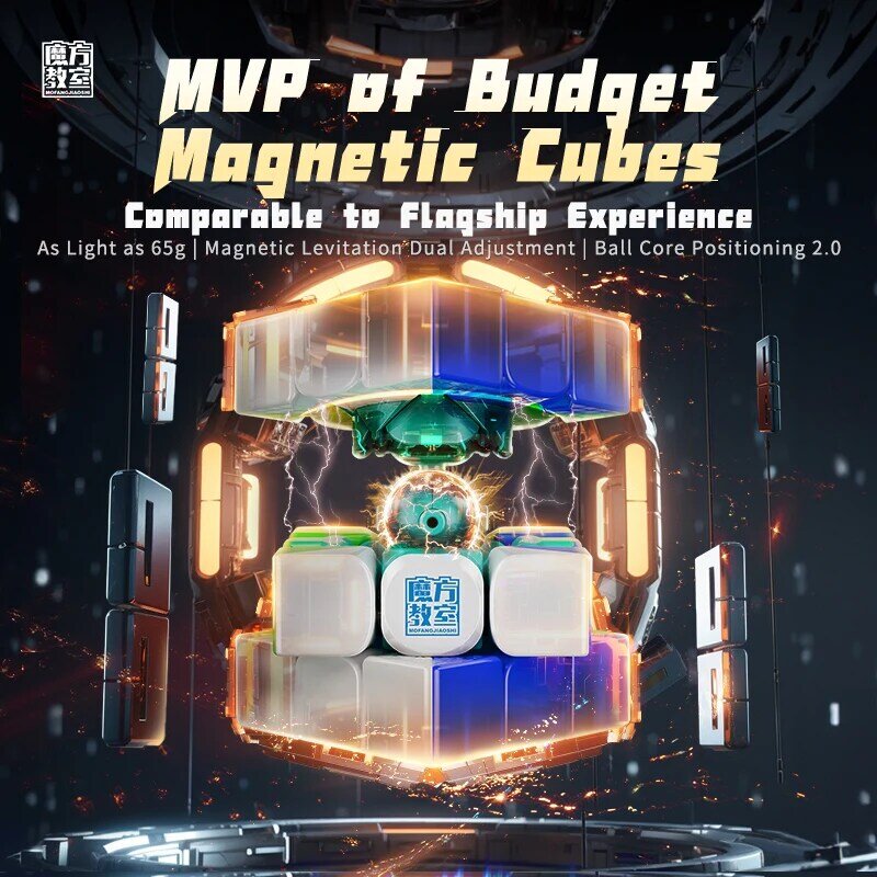 MoYu-Cubo de velocidad mágico magnético RS3M V5 3X3, juguetes Fidget profesionales sin pegatinas, RS3 M V5, nuevo, 2023