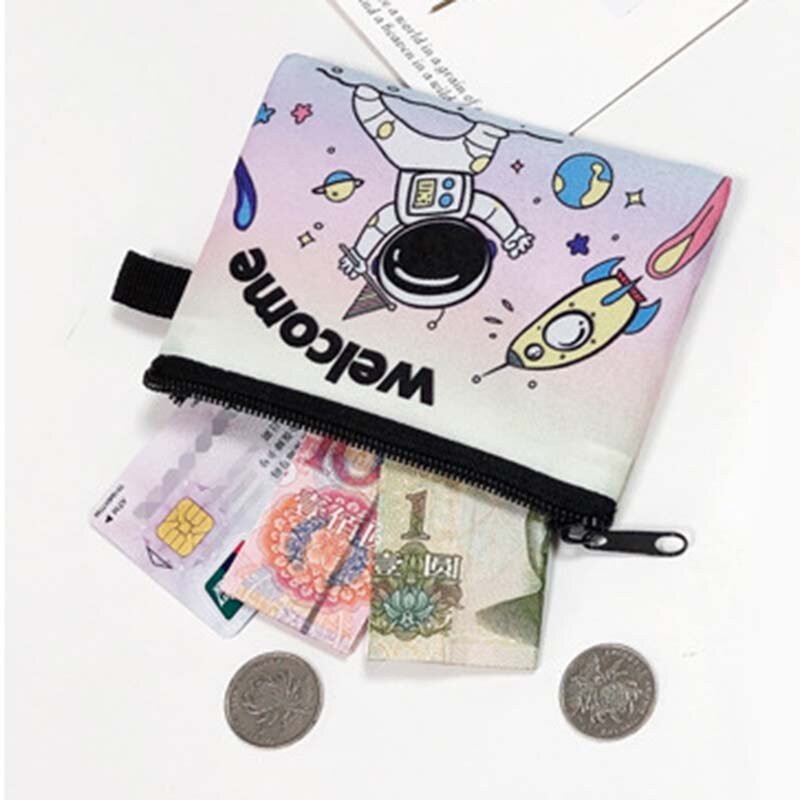 Porte-monnaie en peluche imprimé 3D pour enfants, porte-monnaie en polyester, mini portefeuille à fermeture éclair, football, basket-ball, cadeau pour filles et femmes, 9 couleurs