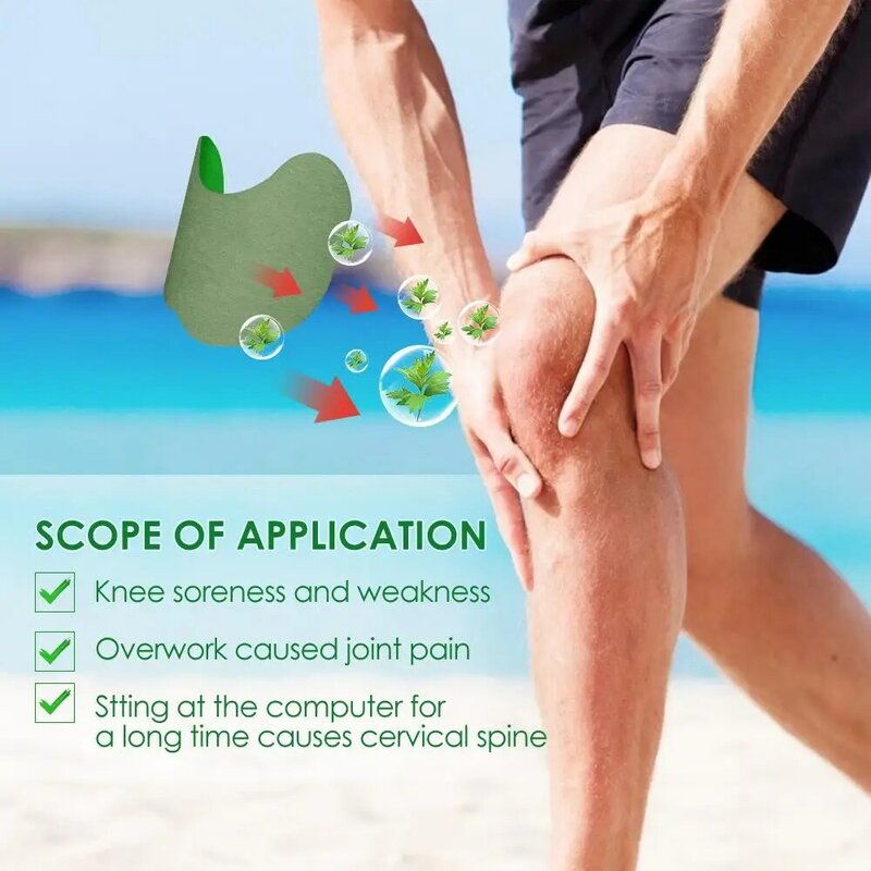 夏の膝のための木製の痛みの軽減,関節痛の痛みの軽減,中空関節炎,捻挫パッチ,12個