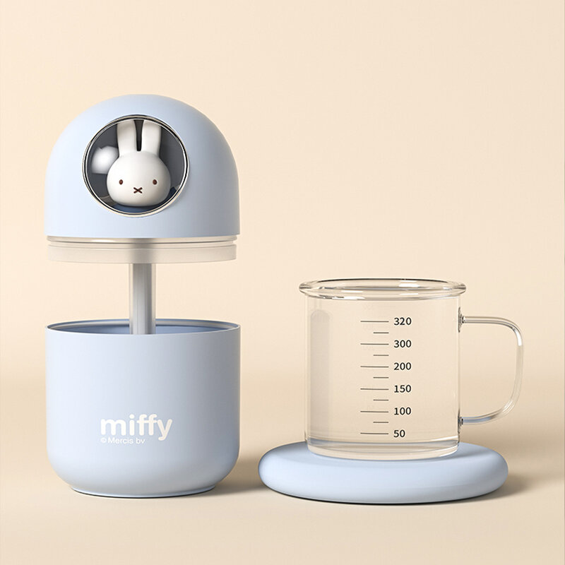 Miffy 320ML Cool เครื่องทำละอองน้ำแบบพกพา USB Ultrasonic ไฟสีสันสดใส Cool Mist Maker เครื่องฟอกอากาศสำหรับรถห้องนอน