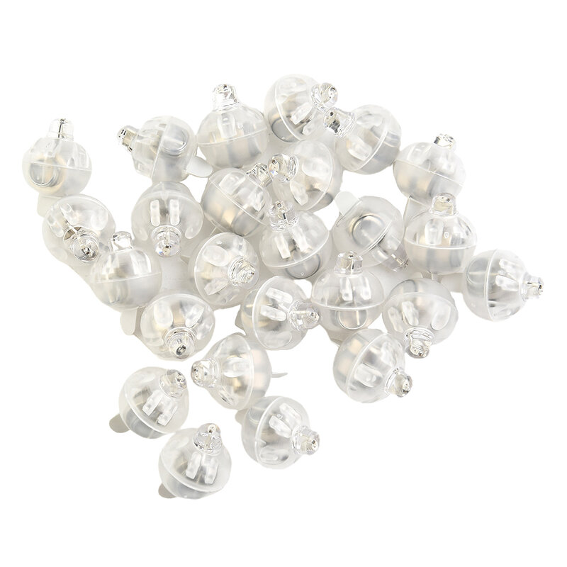 Lampu balon LED Mini, 25 buah bola lampu Mini untuk dekorasi balon lentera pesta pernikahan meriah 24 jam pencahayaan