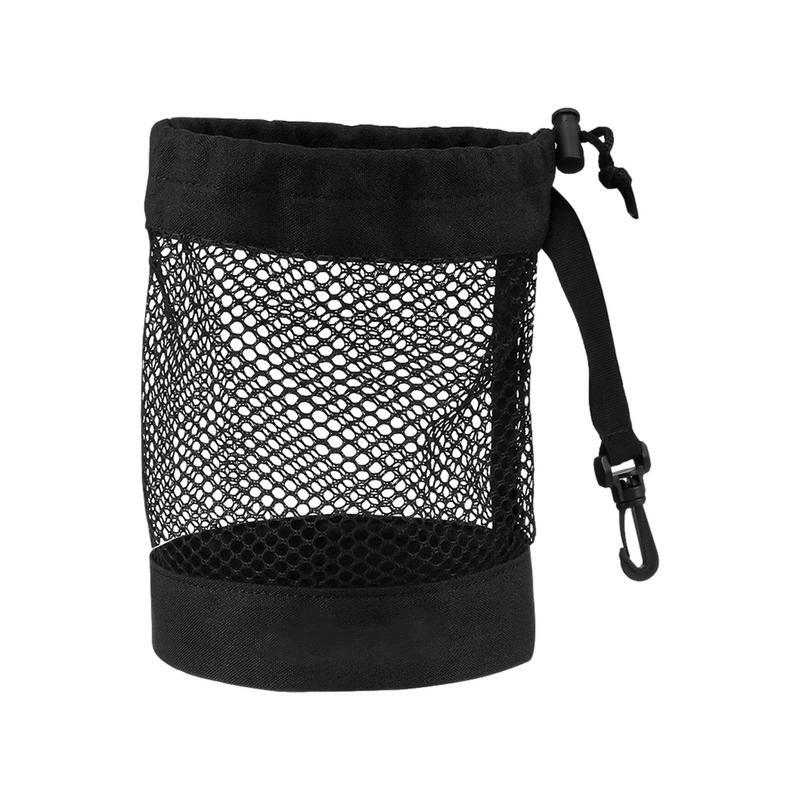 Bolsa de almacenamiento portátil con cordón y Clip para Golf, bolsa organizadora de nailon con soporte para pelota de Golf