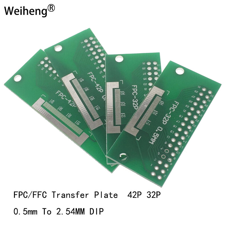 1Pcs FPC/FFC แผ่น0.5MM-42P 32P เลี้ยว2.54มม.DIP Test แบนตัวเชื่อมต่อ PCB LCD TFT