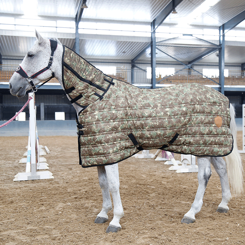 Koc zimowy 3XS powrót długość 70cm derka dla koni z kolorowa tkanina, aby zapobiec ukąszeniu przez konie Ponny koń stabilny dywan
