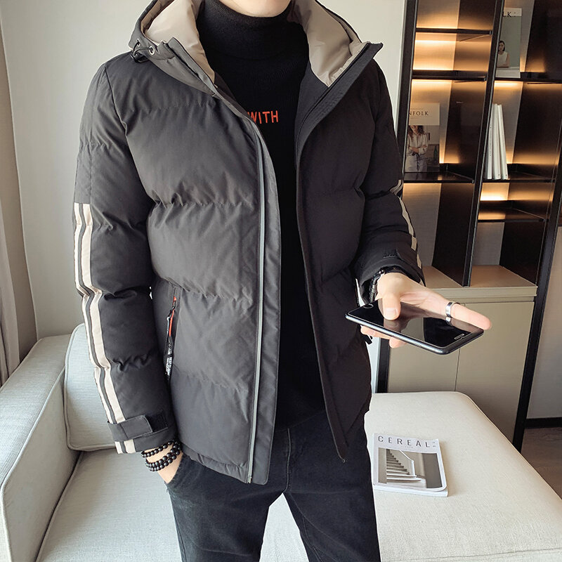 YAPU – doudoune d'hiver pour homme, manteau épais et chaud, parka détachable en fourrure, manteau de neige rembourré, à la mode, 2022