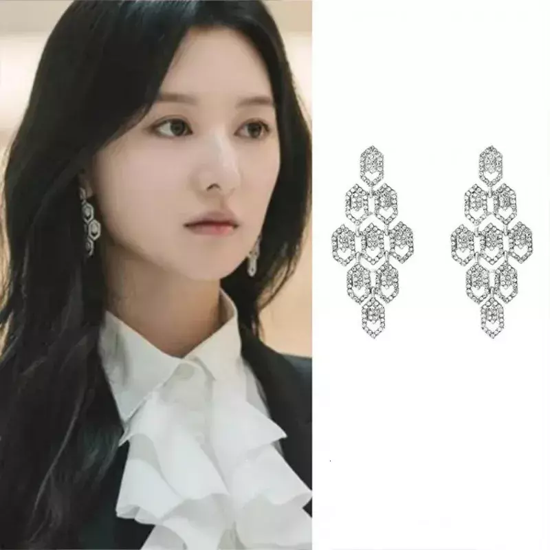 Koreanisches Drama Kim Ji gewann den gleichen Ohrring Licht Luxus übertriebene Accessoires Königin der Tränen 2024 neue Geschenk fans
