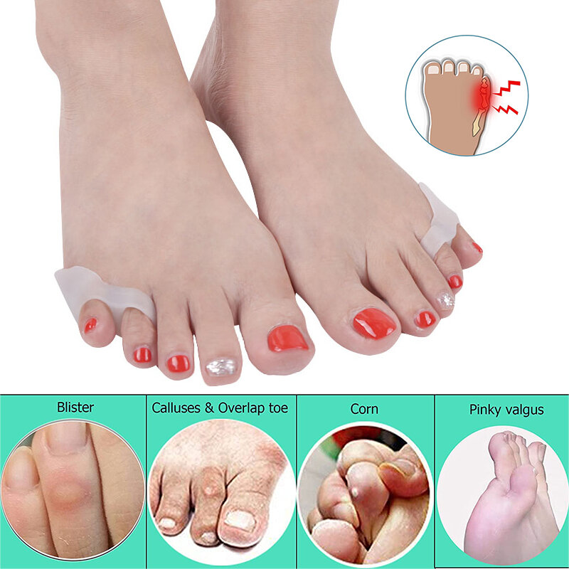 Pexmen 2/4/10 pçs gel alfaiate bunion corrector almofada bunionette toe straightener separador dedo do pé mindinho protetor alívio da dor espaçador