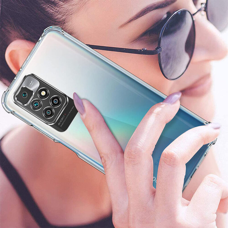 Shockproof Silicone Case For Xiaomi Redmi Note 11 10 Pro 11S 10S 10T 11E Clear Soft Case For Redmi 10A 10C 9A 9C K50 K40 K30 Pro
