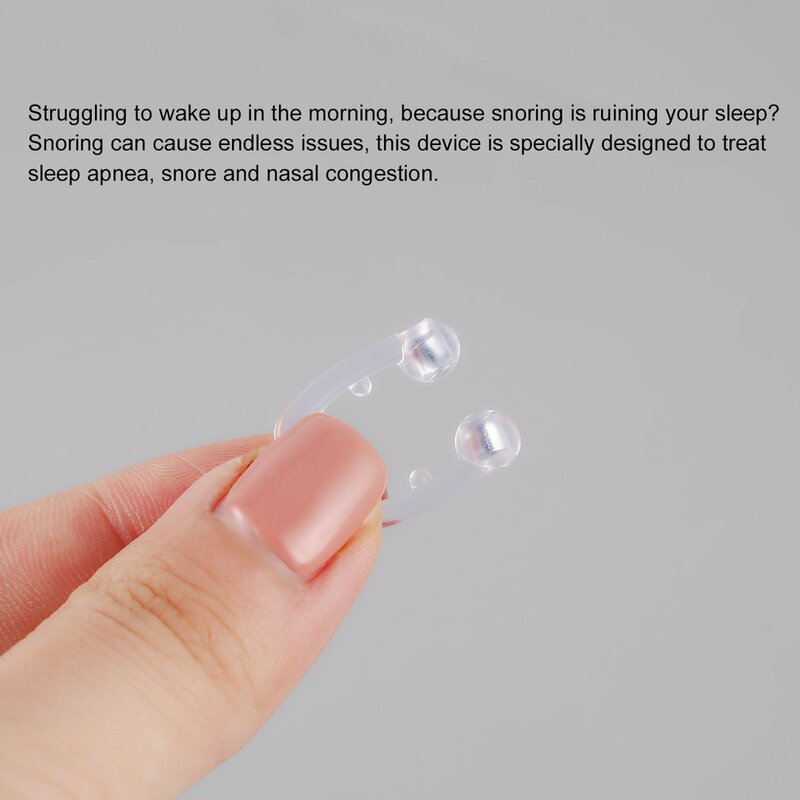 Klip hidung silikon portabel, perangkat Anti dengkuran hidung, silikon kesehatan lembut Anti dengkuran