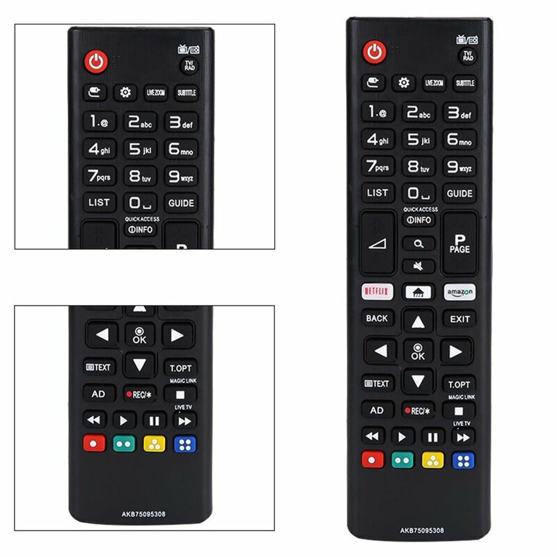 Télécommande à longue Distance, Design ergonomique, télécommande sensible pour LG LCD TV AKB75095308