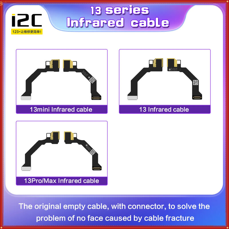 I2c infrarot fpc flex kabel fläche id dot matrix kamera infrarot kurzschluss reparatur für iphone13/13mini/13promax