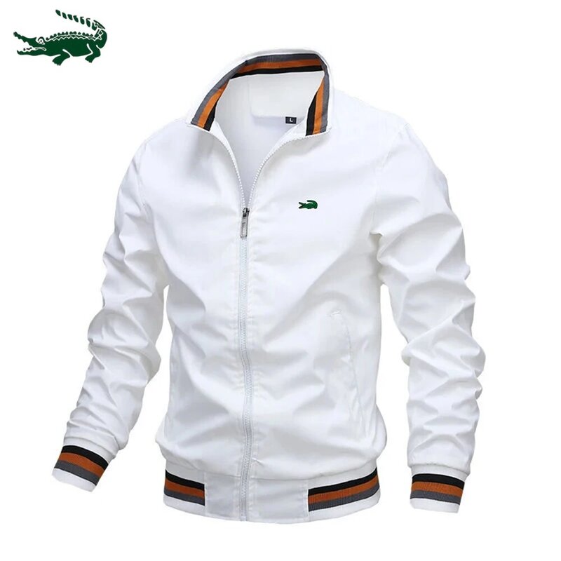2024 Brand Embroidery Fashion Flight jacket Simple Zipper Solid Outerwear sportswear Spring Autumn High Quality Jacket Coat Male