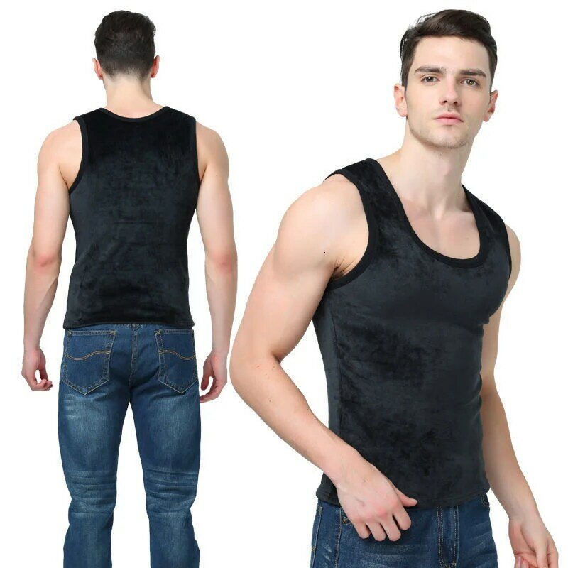 2019 Warm Vest For Man Keep Warm Underwear Men Vest Men's Winter Thermo Shaping Large Size Male Vest Comfortable With Velvet