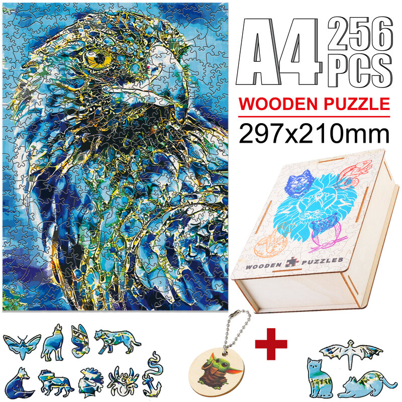 Superb Holz Tier Puzzles Für Erwachsene Kinder Exquisite Eule Puzzle Spiele Interessant DIY Zeichnung Holz Spielzeug Festival Geschenke