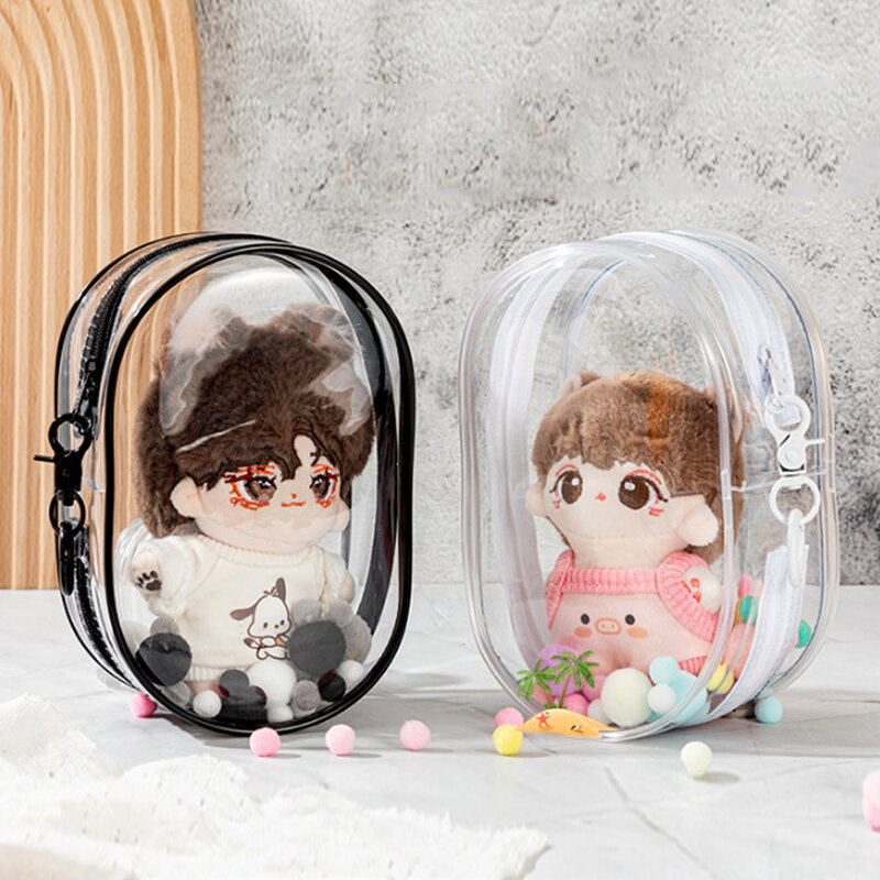 透明なPVCぬいぐるみバッグ,透明なディスプレイポーチ,アニメの人形,新しいコレクション,15cm