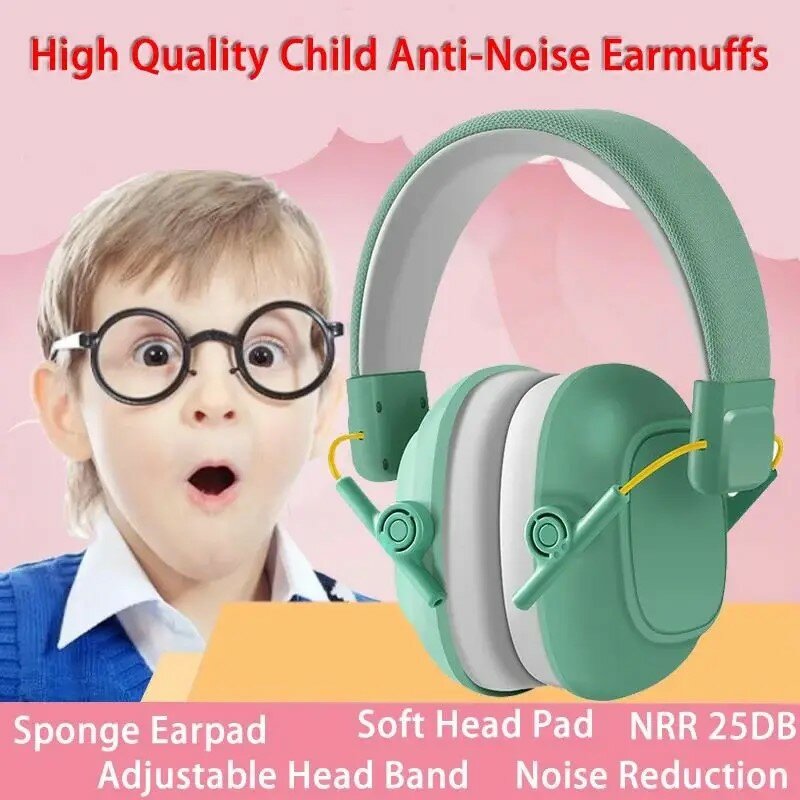Adjustable Anti-Noise Head Earmuffs Kids Ear Cancelling Headphones Baby Study Sleep Noise Reduction Muffs Kid Hearing Protection