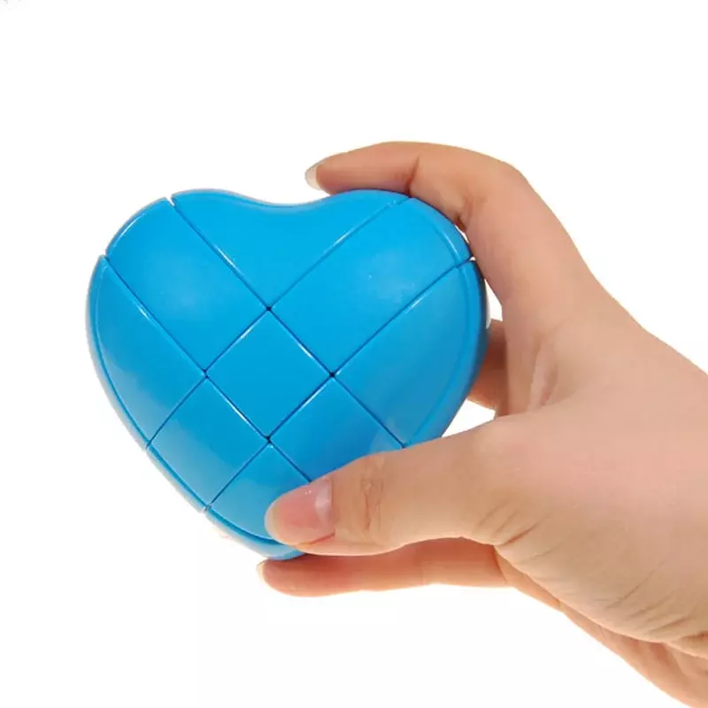 Yongjun-Cubo mágico con forma de corazón para niño, juguete educativo de 3x3x3 con forma de corazón, rompecabezas suave, regalo de San Valentín